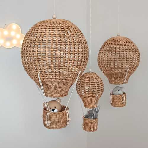 Hot air balloon nursery decor • boho playroom decor