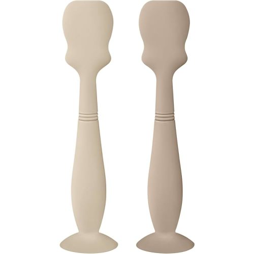 Large Size Baby Diaper Cream Spatula Applicator Soft Silicone Baby Butt Paste Spatula (2Pack, Sand/Natural)