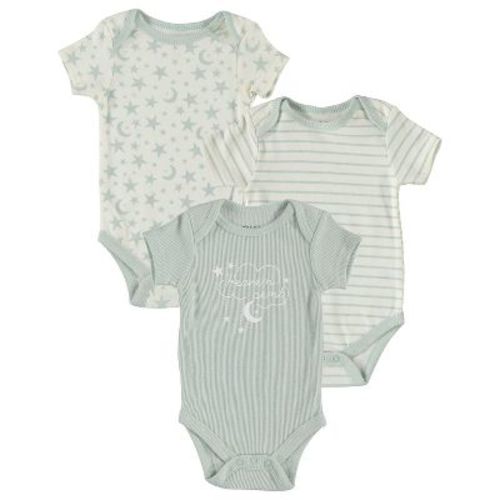 Chick Pea Gender Neutral Baby Bodysuit Short Sleeve Bodysuit Gift For Newborn 3-6 Months Gray