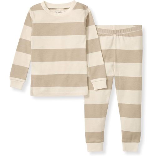 Burt's Bees Baby Boys' Pajamas 2-Piece Long Sleeve Tee and Pants Organic Cotton PJ Set