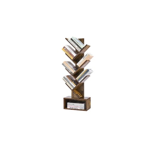 Tree Bookshelf 6 Shelf Bookcase With Drawer Modern Book - Etsy