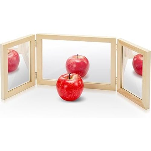 Montessori Mirror Reggio Emilia Classroom Materials Education Essential Foldable Safe Acrylic Unbreakable Mirror 3 Panels for Christmas Play Gift Classroom School Supply Light Table Explore