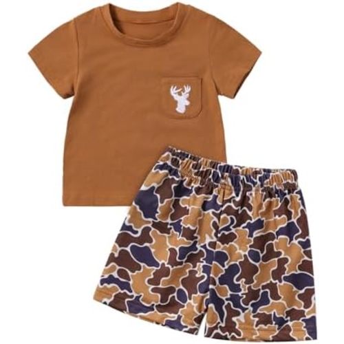 Toddler Boy Clothes Baby Summer Outfit Short Sleeve T-Shirt Tops Casual Shorts 2Pcs Clothing Set