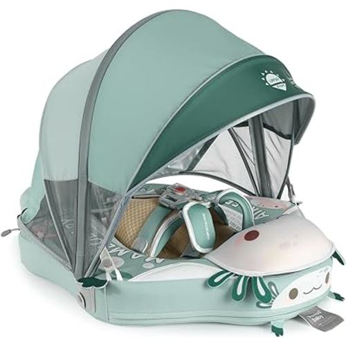 Mambobaby Float New Generation Baby Pool Float: Enhanced Safety & Portable Backpack Design - Ideal for 3-24 Months
