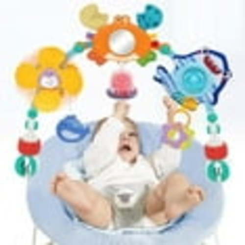 Baby Stroller Car Seat Toys: Adjustable Stroller Arch Carseat Toys for Infants 0-6-12 Months - Montessori Sensory Travel Crib Bouncer Bassinet Activity Toys for Toddler Boy Girl 0 3 6 9 12 24 Months