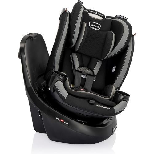 Amazon.com: Evenflo Revolve360 Slim 2-in-1 Rotational Car Seat with Quick Clean Cover (Salem Black)
