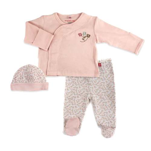 bedford floral organic cotton magnetic take-me-home kimono set – Magnetic Me