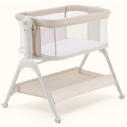 HARPPA Cuddly Sway | 3-in-1 Rocking Baby Bassinet & Bedside Sleeper with Anti-Reflux Mattress for Newborns | Attaches to Bed, Adjustable Height, Tool-Free Setup, Portable Wheels, CPSC Certified, Gentle Rocking Motion | Ideal for Infants, Safe Co-Sleeping