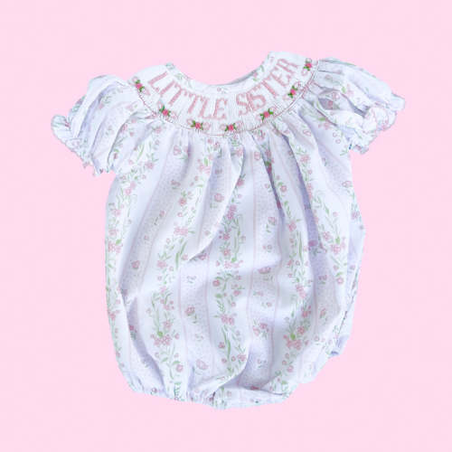 Pink Floral Little Sister Bubble