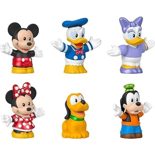 Fisher-Price Little People Toddler Toy Disney Mickey Mouse & Friends 6-Piece Figure Set for Preschool Pretend Play Kids Ages 18+ Months