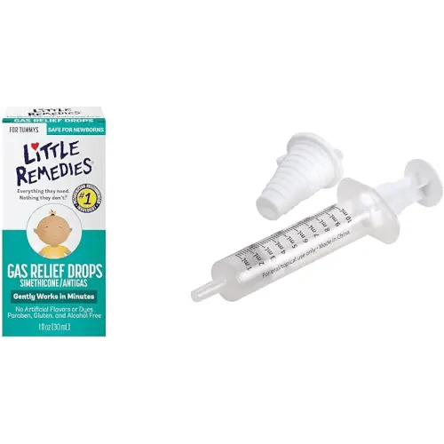 Little Remedies Gas Relief Drops, 1 fl oz & EZY DOSE Kids Oral Syringe, 10 mL Bundle