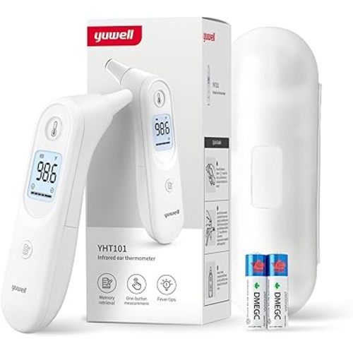 yuwell Thermometer, Digital Ear Thermometer for Adults, Babies, Toddlers and Kids – Fast, Gentle, and Accurate…