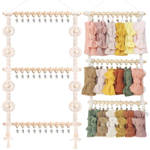 Oaoleer bohemian Natural Clothes Hanging Organizers, White