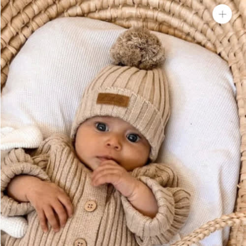 Little B's Ribbed Beanie - Oak