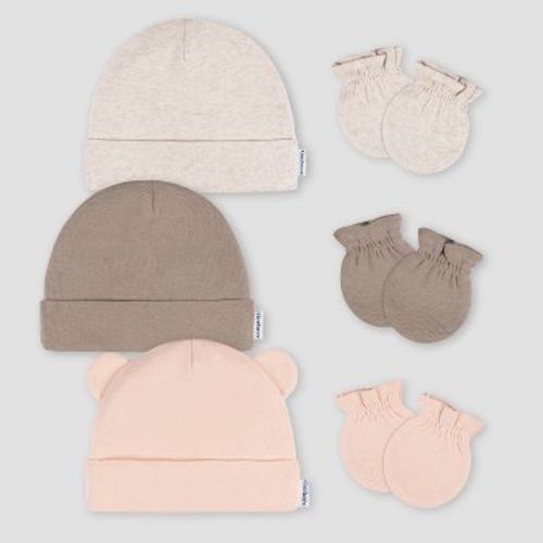 Gerber Baby 6pk Hat & Mitten Set - Gray