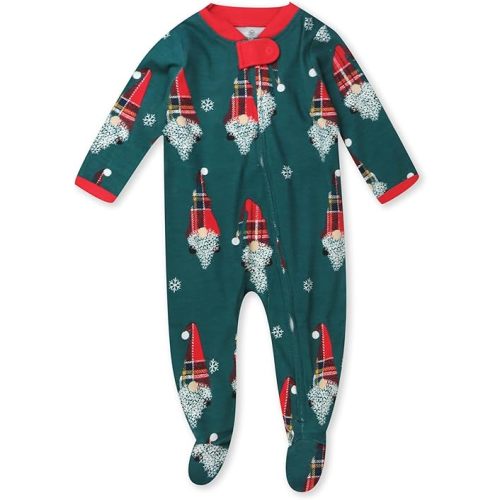 HonestBaby Baby 100% Organic Cotton Holiday Sleep & Play Footed One-Piece Pajama