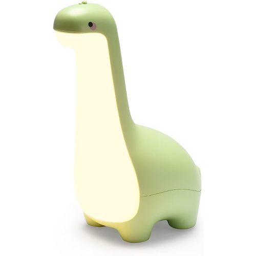 Dinosaur Night Light for Kids, Rechargeable Dino Lamp with Cute Shape Room Decor,Portable Bedside Bed lamp for Kids Room, Bedroom, Living Room, Desk Decorations,Birthday Gifts (Green)