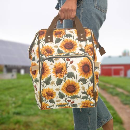 Sunflower Diaper Bag Western Diaper Bag Baby Diaper Bag Girl Diaper Bag Backpack Baby Essentials