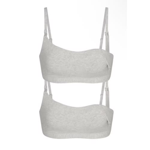 Skims Nursing Bra, Light Heather Grey