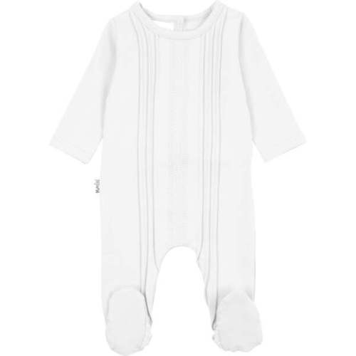 Tiny Tucks Footie, White - Maniere | Maisonette