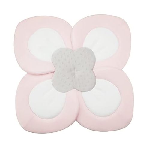 PandaEar Baby Bath Pad for Infant Newborn | Soft Flower Petals for Sink Bathtub Essentials Shower Gift (Pink)