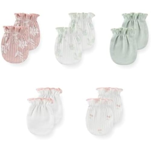 5 Pack Unisex New Born Boy Girls No Scratch Mittens Cotton Soft Baby Gloves Accessory 0-3 Months Infant Essentials