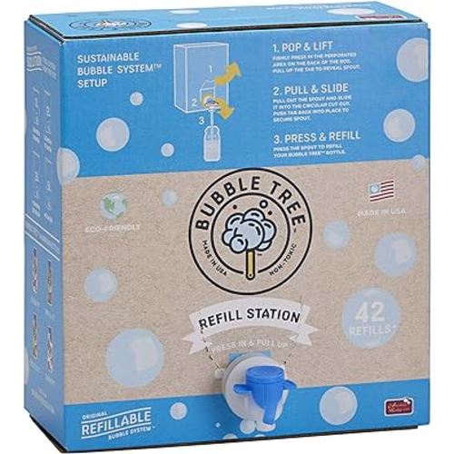 Sustainable BUBBLE TREE Original REFILLABLE Bubble Solution System™ Made in The USA (5 Liter)
