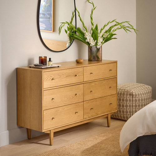 Cooper 6-Drawer Double Dresser - Natural Oak