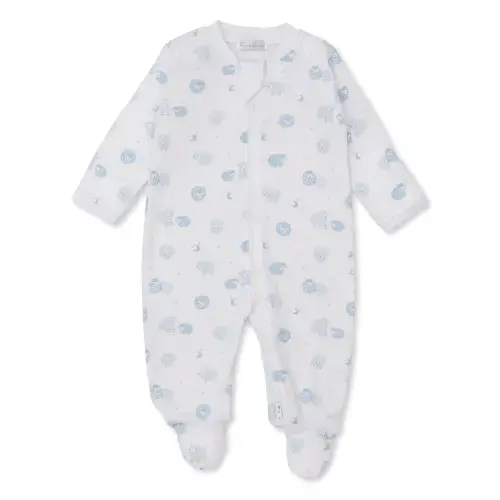 Baa Baa Baby Sheep Blue Zip Footie