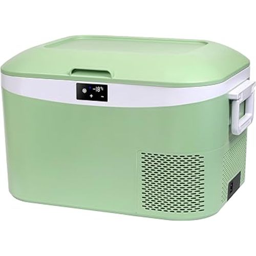 12 Volt Refrigerator Portable Car Freezer 13.5 Quart (12.8 Liter) Compressor Cooler 12V/24V DC 110～240 Volt AC for Truck Van RV Camper SUV Boat Travel Camping Road Trips Tailgating -18℃~+15℃