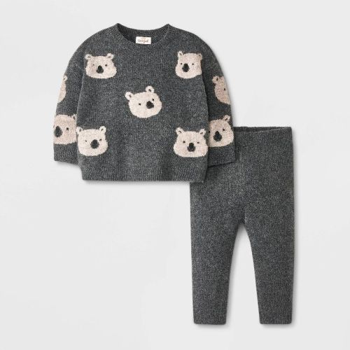 Sweater Set - Dark Gray 0-3 Month