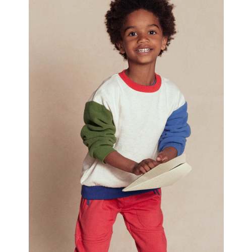 Colourblock Sweatshirt-Oatmeal Marl Colourblock