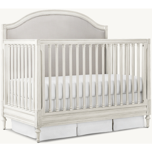 Bellina Upholstered Arched Conversion Crib - Heirloom White | RH Baby & Child