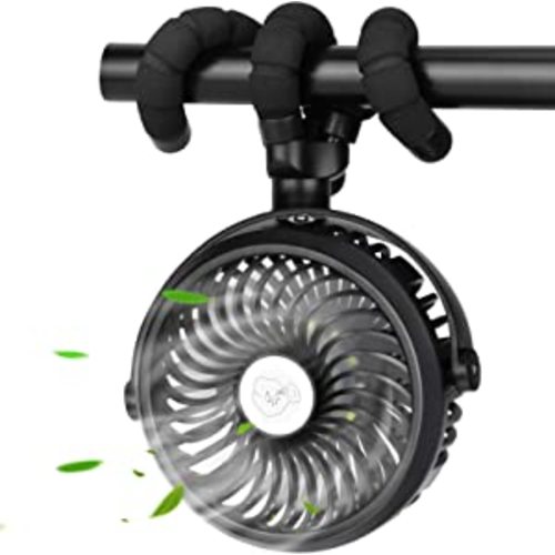 TDONE Mini Portable Fan USB Personal,Long Working Handheld 12pcs LED Camping Battery Operated Clip on Fan for Stroller Travel : Baby