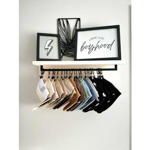 Hat Rack Shelf, Hanging Shelf for Hats, SnapBack Hats Shelf, Boys Room Decor, Boys Room, Hat Shelf, Hat Hanger Shelf, Wooden Shelf
