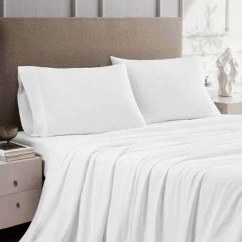 Full 100% Cotton Percale Sheet Set Ivory - Color Sense