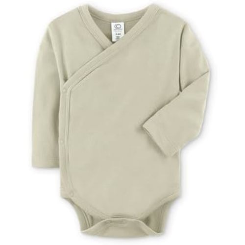 Colored Organics Baby Organic Cotton Kimono Bodysuit - Long Sleeve Infant Side Snap One Piece