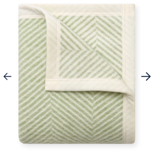 Harborview Herringbone Sprout Green Mini Blanket