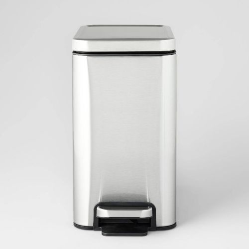 10l Stainless Slim Step Trash Can - Brightroom™