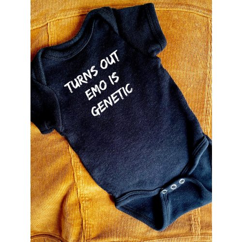 Turns Out Emo Is Genetic Black Baby Onesie