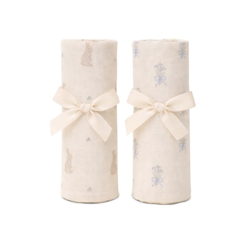 2-Pack Organic Cotton Muslin Swaddle Blankets