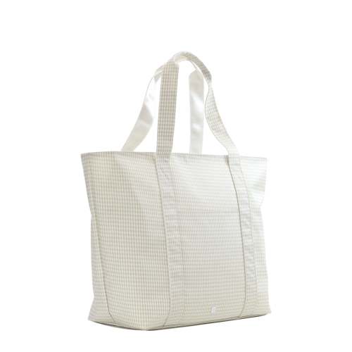 Jumbo Tote XL Gingham Pearl Grey by TRVL Design | Lila & Hayes