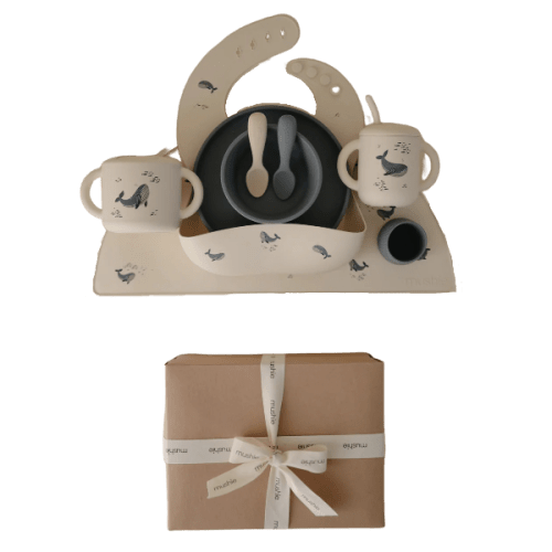 Mushie Deluxe Feeding Kit (Whales/Tradewinds)
