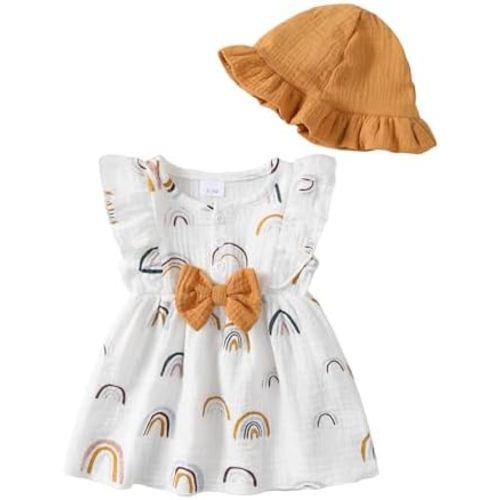 Newborn Baby Girl Clothes Cotton Linen Dresses Infant Casual Sundress Playwear Summer Toddler Girl White Dress