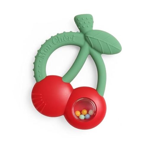 Itzy Ritzy Silicone Rattle Teether (Cherries)