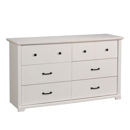 Mainstays Harrington 6 Drawer Dresser, White Finish