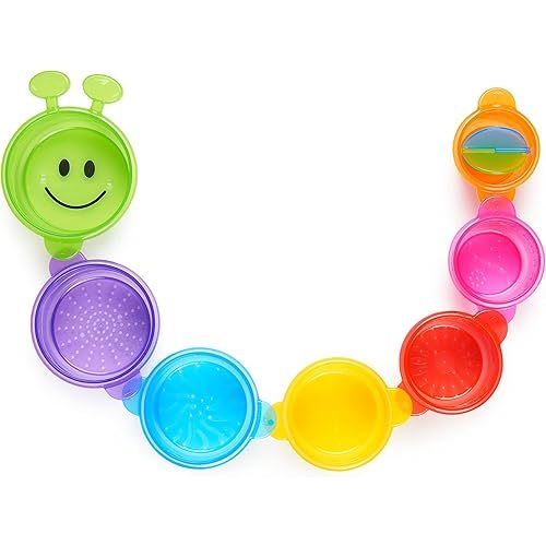 Munchkin® Caterpillar Spillers™ Stacking and Straining Cups Baby and Toddler Bath Toy