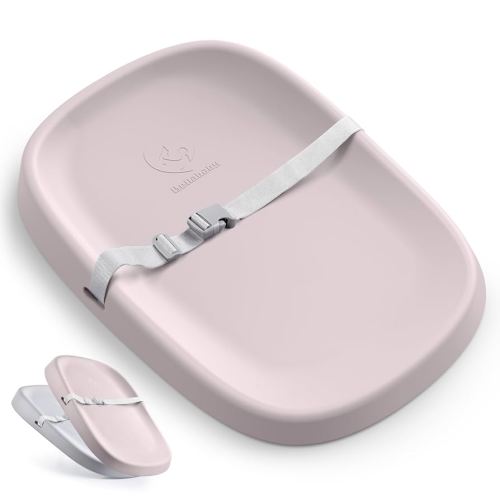 Bellababy Baby Changing Pad, Waterproof & Non-Slip, Soft, Easy to Clean, Lightweight, Portable, Polyurethane (PU), 27.6 * 19.2 * 2.9 inches, Pink