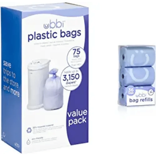 Ubbi Diaper Pail Bags and Refills Value Pack