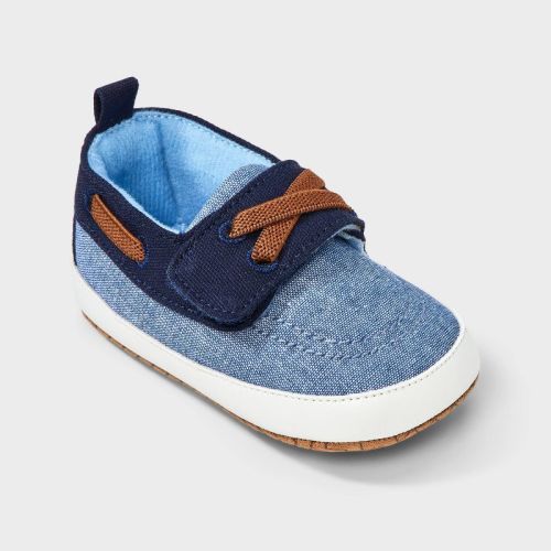 Baby Boys' Chambray Boat Shoes - Cat & Jack™ Blue 3-6m